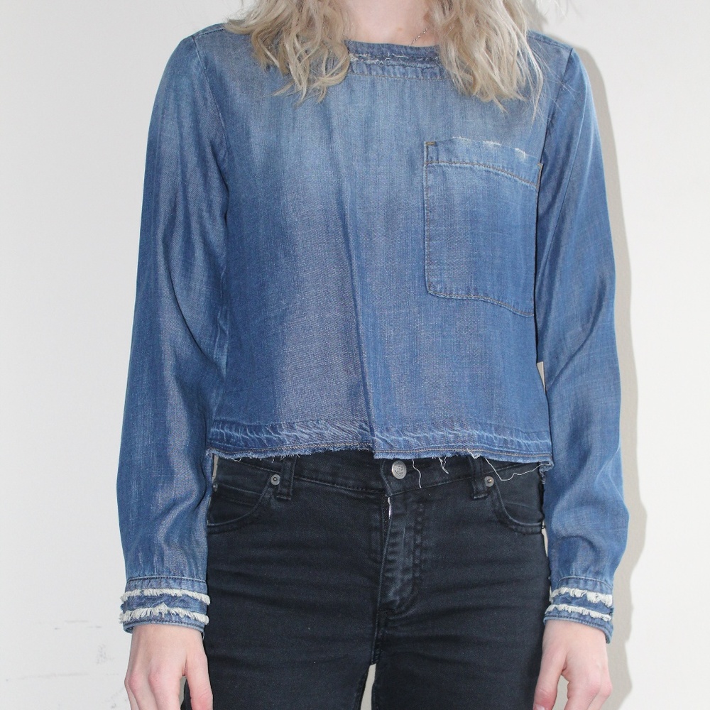 Bella Dahl Denim Crop Top - Picture 4 of 7